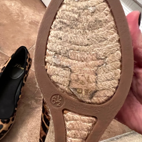 JCrew Seville Espadrille Wedges Leopard - Picture 4 of 9
